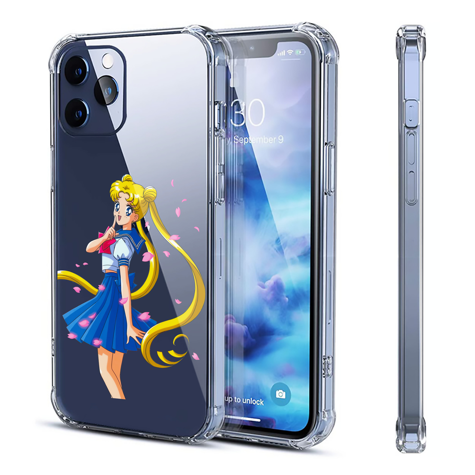 （画像用） 美少女戦士セーラームーン 愛野 美奈子 あいの みなこ Sailor Moon Aino Minako 【iPhone 12シリーズ対応】透明スマホケース（クリアソフトケース）